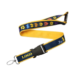Lanyard a doppio strato su misura con chiusura di sicurezza prodotto nell’UE color giallo