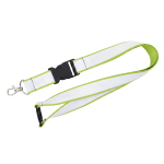 Lanyard a doppio strato su misura con chiusura di sicurezza prodotto nell’UE color lime