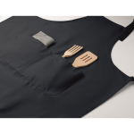 Grembiule lungo regolabile in policotone 240 g/m² color blu quarta vista fotografica