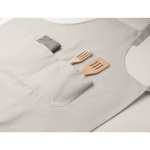 Grembiule lungo regolabile in policotone 240 g/m² color bianco quarta vista fotografica