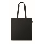 Shopper con manici lunghi in cotone colorato 180 g/m² Fairtrade color nero
