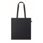 Shopper con manici lunghi in cotone colorato 180 g/m² Fairtrade color blu