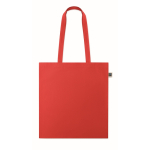 Shopper con manici lunghi in cotone colorato 180 g/m² Fairtrade color rosso