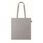 Shopper con manici lunghi in cotone colorato 180 g/m² Fairtrade color grigio