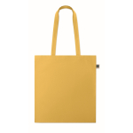 Shopper con manici lunghi in cotone colorato 180 g/m² Fairtrade color giallo