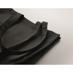 Borsa della spesa in cotone Fairtrade con soffietto 180 g/m² color nero quarta vista fotografica
