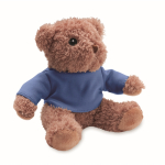 Orsetto di peluche con maglietta colorata personalizzabile color blu