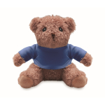Orsetto di peluche con maglietta colorata personalizzabile color blu seconda vista