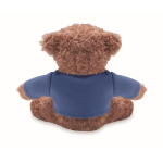 Orsetto di peluche con maglietta colorata personalizzabile color blu terza vista