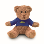 Orsetto di peluche con maglietta colorata personalizzabile color blu vista principale
