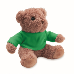 Orsetto di peluche con maglietta colorata personalizzabile color verde