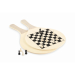 Racchette da spiaggia in legno con giochi e borsa a rete RPET color legno quinta vista