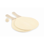 Racchette da spiaggia in legno con giochi e borsa a rete RPET color legno settima vista