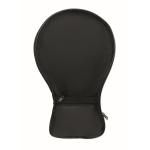 Racchette da spiaggia in legno con giochi e borsa a rete RPET color legno