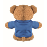 Orsetto di peluche con maglietta da personalizzare color blu terza vista