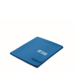Asciugamano in microfibra ad asciugatura rapida 70x120 cm color blu reale vista area di stampa