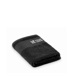 Asciugamano in spugna 100% cotone 380 g/m² 50x100 cm color nero vista area di stampa