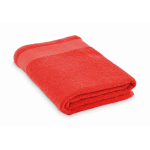 Asciugamano da bagno in spugna 100% cotone 380 g/m² 100x150 cm color rosso