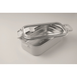 Portapranzo in plastica con interno in acciaio inox riciclato 750 ml color grigio quarta vista fotografica