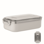 Portapranzo in plastica con interno in acciaio inox riciclato 750 ml color grigio nona vista
