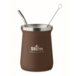 Bicchiere in acciaio inox speciale per yerba mate 240 ml color marrone vista principale
