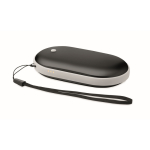 Scaldamani in alluminio con 3 livelli di calore 5.000mAh color nero