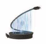 Cavo magnetico intrecciato in RPET Type-C da 60 W, 1 m color nero seconda vista