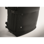 Zaino da cabina espandibile in poliestere RPET 600D 15'' color nero ottava vista fotografica
