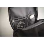 Zaino da cabina espandibile in poliestere RPET 600D 15'' color nero vista fotografia