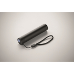 Torcia ricaricabile in alluminio riciclato da 110 lumen color nero quarta vista fotografica