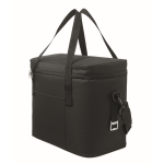 Borsa frigo 600D RPET con fodera isolante in PEVA 18 L color nero