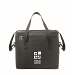 Borsa frigo 600D RPET con fodera isolante in PEVA 18 L color nero vista area di stampa