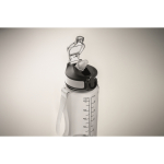 Borraccia in RPET antigoccia con cannuccia e tappo ribaltabile 700 ml color trasparente quarta vista fotografica