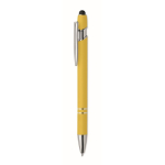 Penna in alluminio riciclato con finitura gommata inchiostro blu
