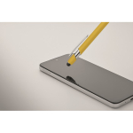Penna in alluminio riciclato con finitura gommata inchiostro blu quinta vista fotografica
