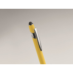 Penna in alluminio riciclato con finitura gommata inchiostro blu sesta vista fotografica