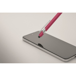 Penna in alluminio riciclato con finitura gommata inchiostro blu quinta vista fotografica
