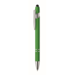 Penna in alluminio riciclato con finitura gommata inchiostro blu