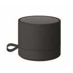 Altoparlante wireless metallico compatto con finitura gommata 3W color nero