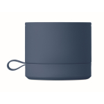 Altoparlante wireless metallico compatto con finitura gommata 3W color blu seconda vista