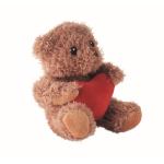 Peluche orsetto in poliestere con cuore rosso personalizzabile color rosso seconda vista