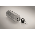 Borraccia traslucida in RPET con moschettone 750 ml color grigio trasparente quarta vista fotografica