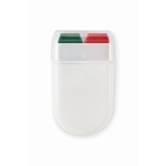 Stick di pittura per il corpo di diverse bandiere in custodia color verde scuro