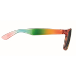 Occhiali da sole multicolore arcobaleno con protezione UV400 color multicolore terza vista