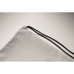 Sacca zaino a cordoncini in RPET non woven 80 g/m² color bianco quarta vista fotografica