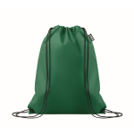 Sacca zaino a cordoncini in RPET non woven 80 g/m² color verde scuro