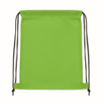Zaino a coulisse per bambini in poliestere RPET con cordini neri color lime terza vista