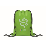 Zaino a coulisse per bambini in poliestere RPET con cordini neri color lime vista principale