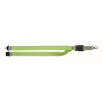 Lanyard riflettente in RPET con chiusura di sicurezza e larghezza di 2,5 cm color giallo fluorescente settima vista
