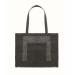 Borsa shopper in rete RPET con tasca frontale 20 L color nero quinta vista